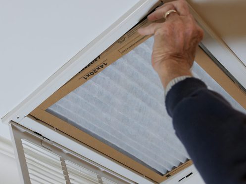 HVAC filter replacement process