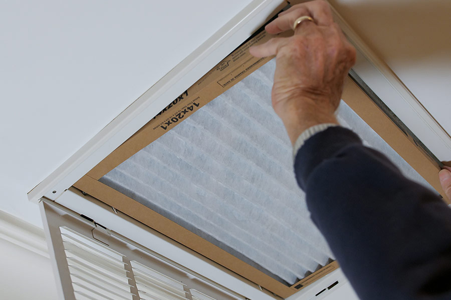 HVAC filter replacement process